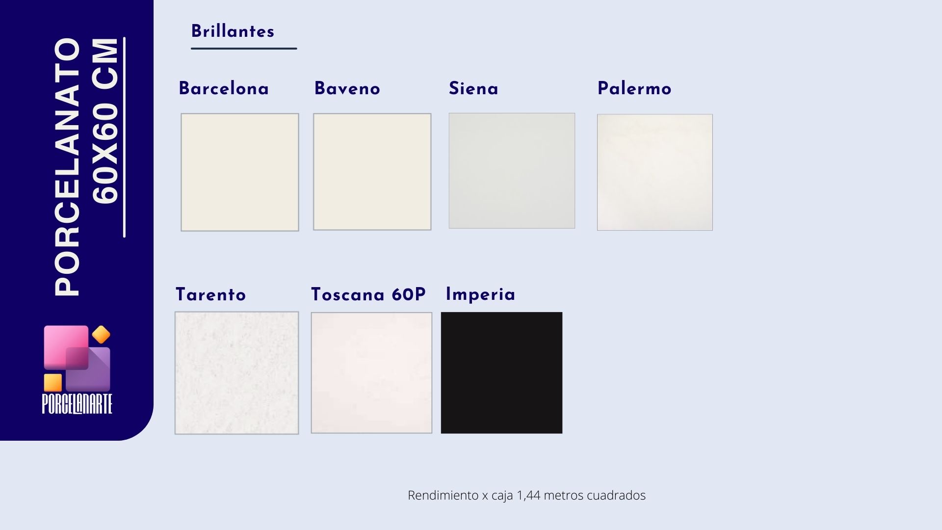 Porcelanatos salsolubles y brillantes, para pisos y paredes
