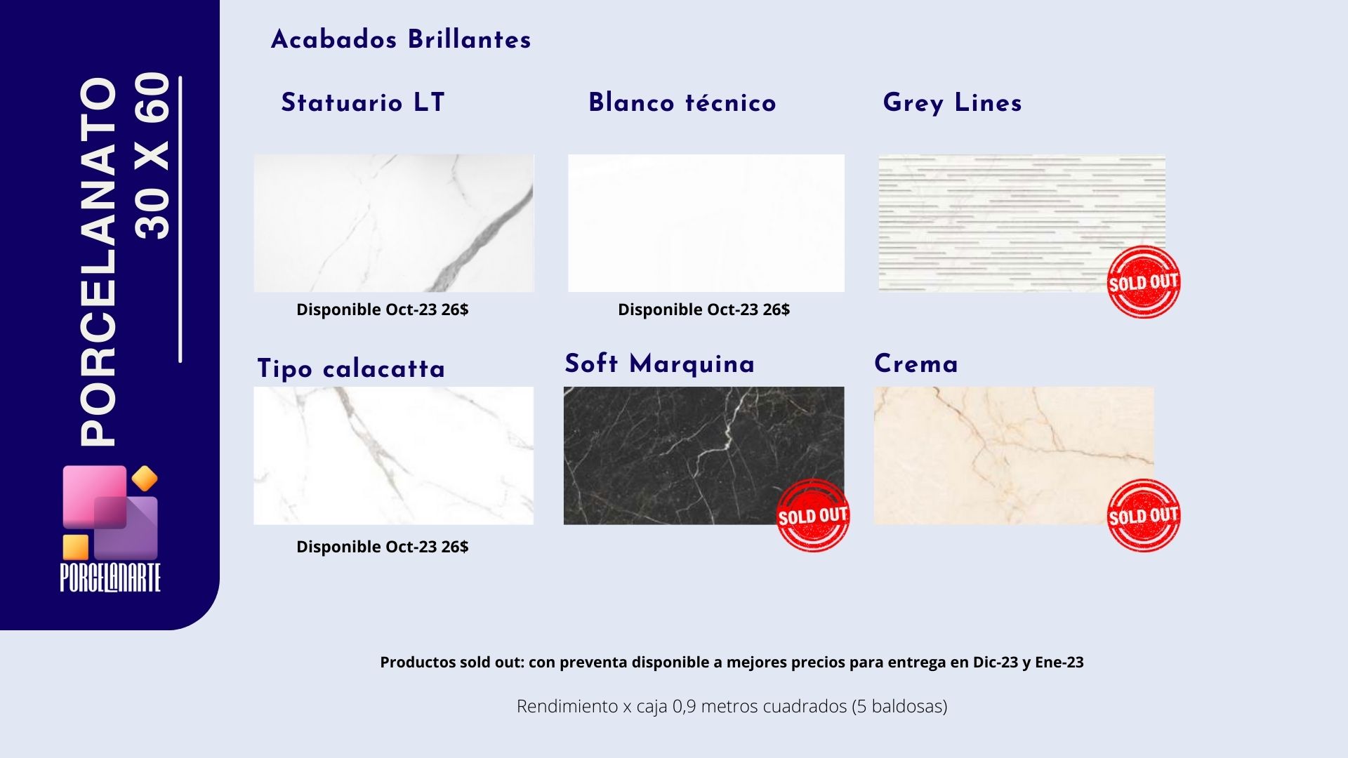 porcelanatos formato pequeño 30x60 blancos, marquina, crema, gris