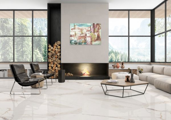 Porcelanato Esmaltado Statuario Golden 60 x 120cm